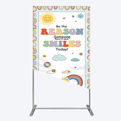 Lofaris Boho Be The Reason Someone Smiles Today Rectangle Backdrop