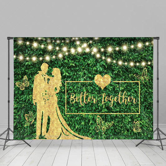 Lofaris Boho Better Together Glitter Lights Wedding Backdrop