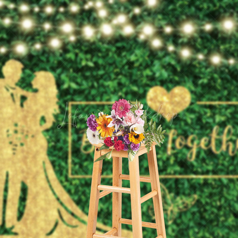 Lofaris Boho Better Together Glitter Lights Wedding Backdrop