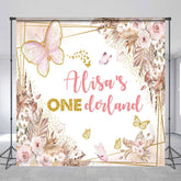 Lofaris Boho Butterfly Onederland Custom Birthday Backdrop