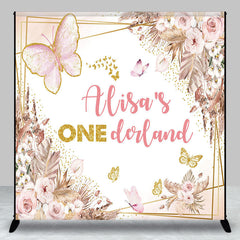 Lofaris Boho Butterfly Onederland Custom Birthday Backdrop