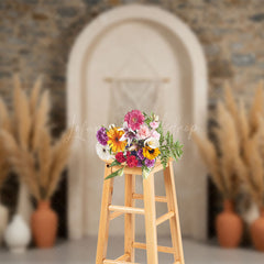 Lofaris Boho Decoration Retro Wall Sweet Wedding Backdrop