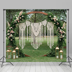 Lofaris Boho Floral Circular Wedding Decor Room Set Backdrop