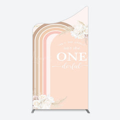 Lofaris Boho Floral Rainbow Isnt She Onederful Arch Backdrop