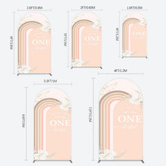 Lofaris Boho Floral Rainbow Isnt She Onederful Arch Backdrop