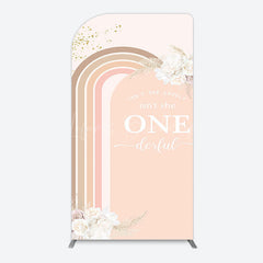 Lofaris Boho Floral Rainbow Isnt She Onederful Arch Backdrop