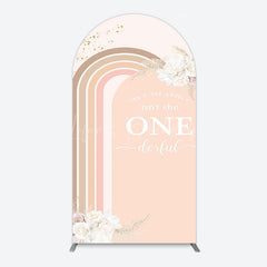 Lofaris Boho Floral Rainbow Isnt She Onederful Arch Backdrop