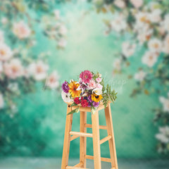 Lofaris Boho Fresh Green Color Floral Spring Photo Backdrop