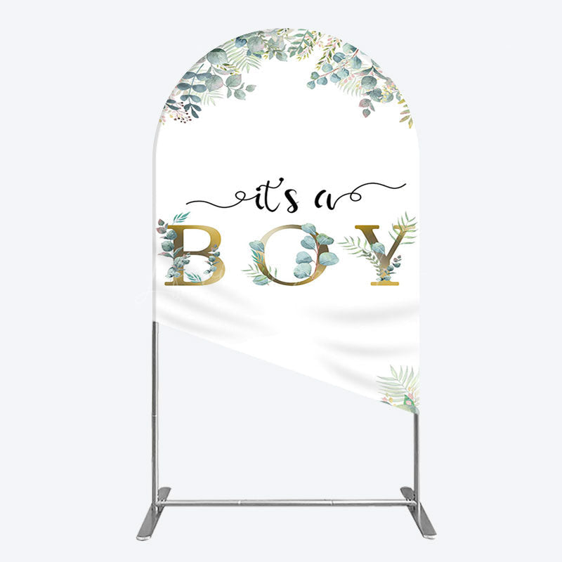 Lofaris Boho Glitter Plants Fresh Baby Shower Arch Backdrop