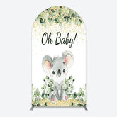 Lofaris Boho Green Glitter Koala Baby Shower Arch Backdrop