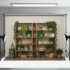 Lofaris Boho Green Plants Shelves Indoor Spring Backdrop