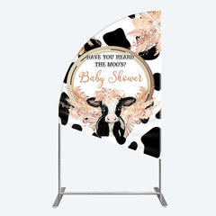 Lofaris Boho Have You Heard The Moos Baby Shower Half Moon Arch Backdrop