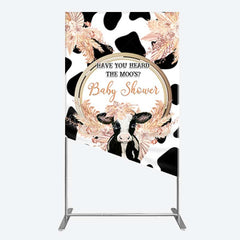 Lofaris Boho Have You Heard The Moos Baby Shower Rectangle Backdrop