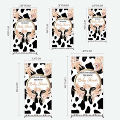 Lofaris Boho Have You Heard The Moos Baby Shower Rectangle Backdrop