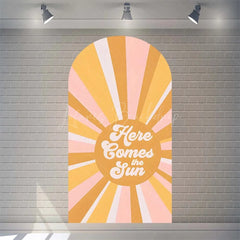 Lofaris Boho Here Comes The Son Baby Shower Arch Backdrop Vibrant Rianbow And Sun Rays Boys Party Photo Prop