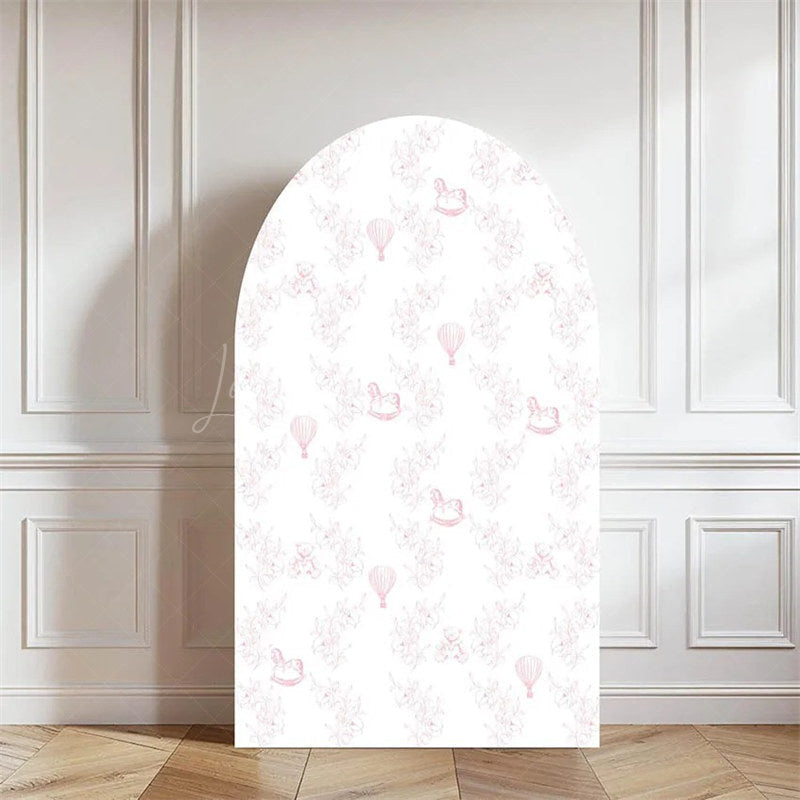Lofaris Boho Hot Air Balloon Arch Backdrop Whimsical Trojan Horse Nursery Decor Unique Baby Shower Gift Photo Background