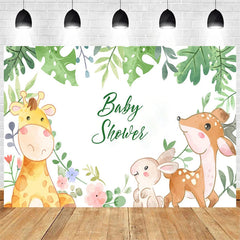 Lofaris Boho Jungle Safari Animals Backdrop Adventure for Baby Shower or Birthday Party Photo Prop Decor