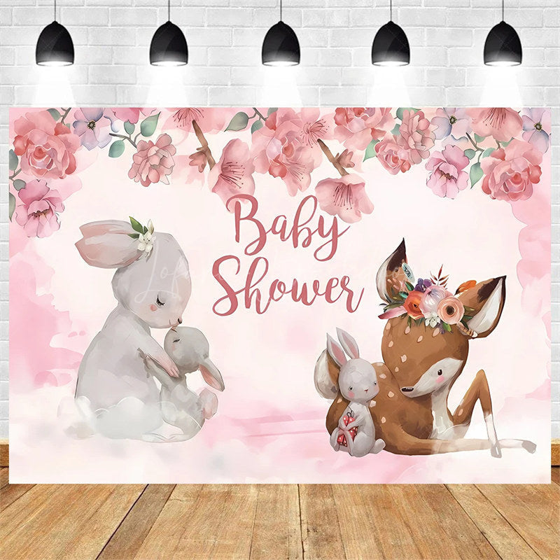 Lofaris Boho Jungle Safari Animals Backdrop Adventure for Baby Shower or Birthday Party Photo Prop Decor