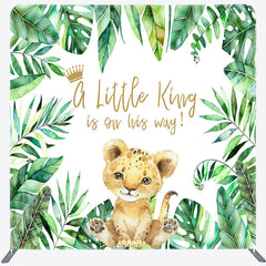 Lofaris Boho Lion Cute Baby Shower Square Tension Backdrop