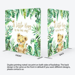 Lofaris Boho Lion Cute Baby Shower Square Tension Backdrop