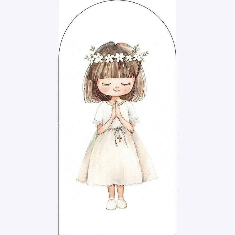 Lofaris Boho Little Princess Arch Backdrop Floral Birthday for Girls Party Whimsical Photo Booth Decor with Flowers