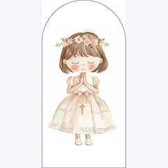 Lofaris Boho Little Princess Arch Backdrop Floral Birthday for Girls Party Whimsical Photo Booth Decor with Flowers