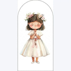 Lofaris Boho Little Princess Arch Backdrop Floral Birthday for Girls Party Whimsical Photo Booth Decor with Flowers