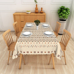 Lofaris Boho Pattern Beige Tablecloth For Dinning Room Decor