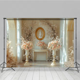 Lofaris Boho Pink Floral Ball Wedding Photography Backdrop