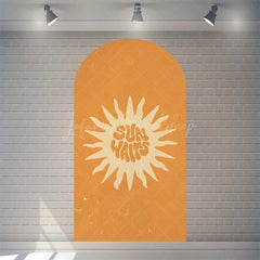 Lofaris Boho Rainbow Baby Shower Arch Backdrop Vibrant Summer Sun Rays Pattern Perfect For Festive Party Decor