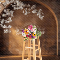 Lofaris Boho Retro Arch Floral Wedding Photography Backdrop