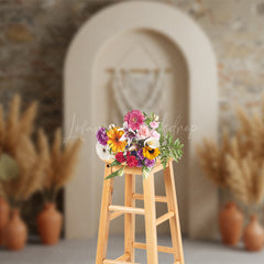 Lofaris Boho Retro Old Style Wall Elegant Wedding Backdrop
