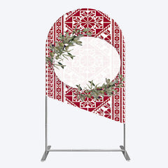 Lofaris Boho Slovakia Pattern Sweet Wedding Arch Backdrop