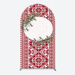 Lofaris Boho Slovakia Pattern Sweet Wedding Arch Backdrop