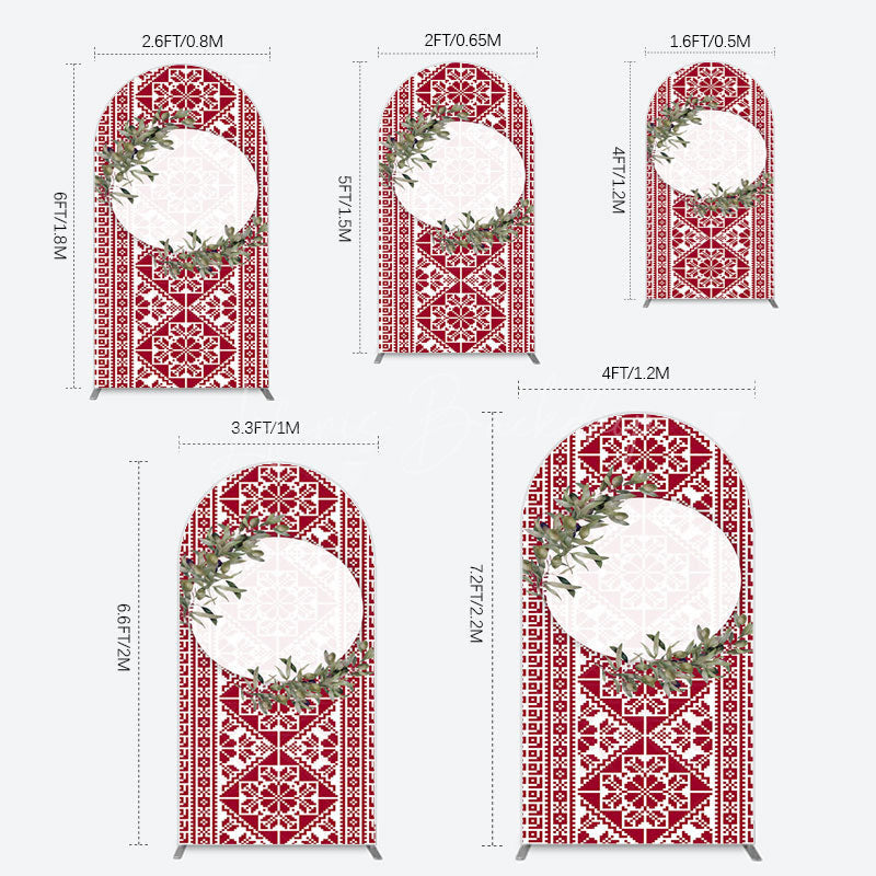 Lofaris Boho Slovakia Pattern Sweet Wedding Arch Backdrop