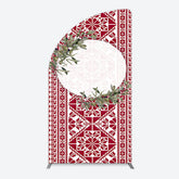 Lofaris Boho Slovakia Pattern Sweet Wedding Half Moon Arch Backdrop