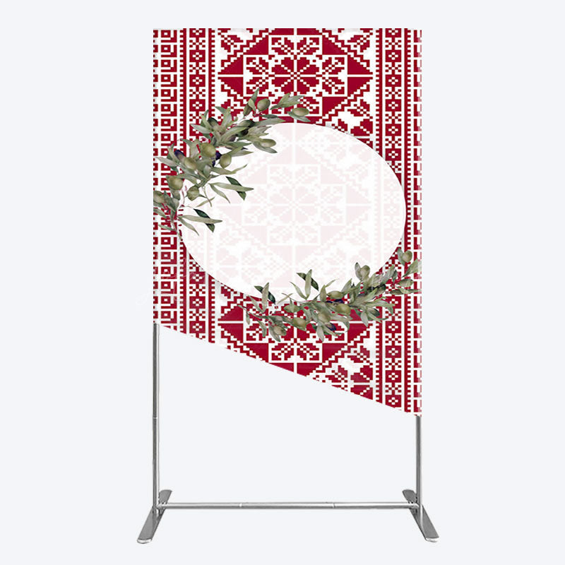 Lofaris Boho Slovakia Pattern Sweet Wedding Rectangle Backdrop
