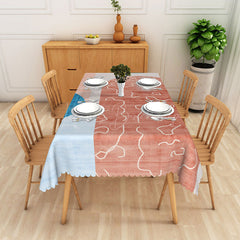 Lofaris Boho Stitching Pattern Modern Rectangle Tablecloth