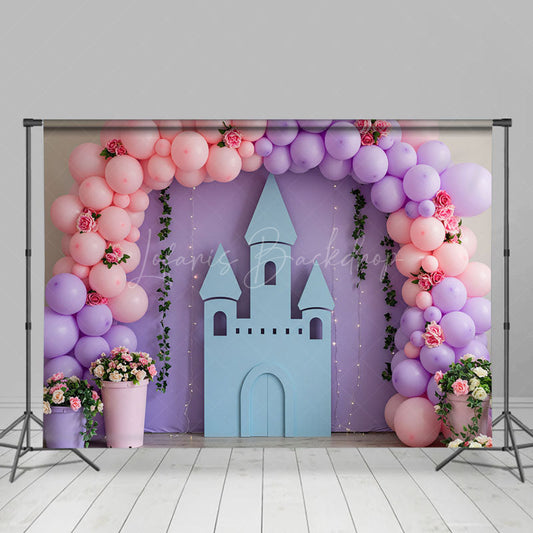Lofaris Boho Sweet Floral Balloon Castle Wedding Backdrop