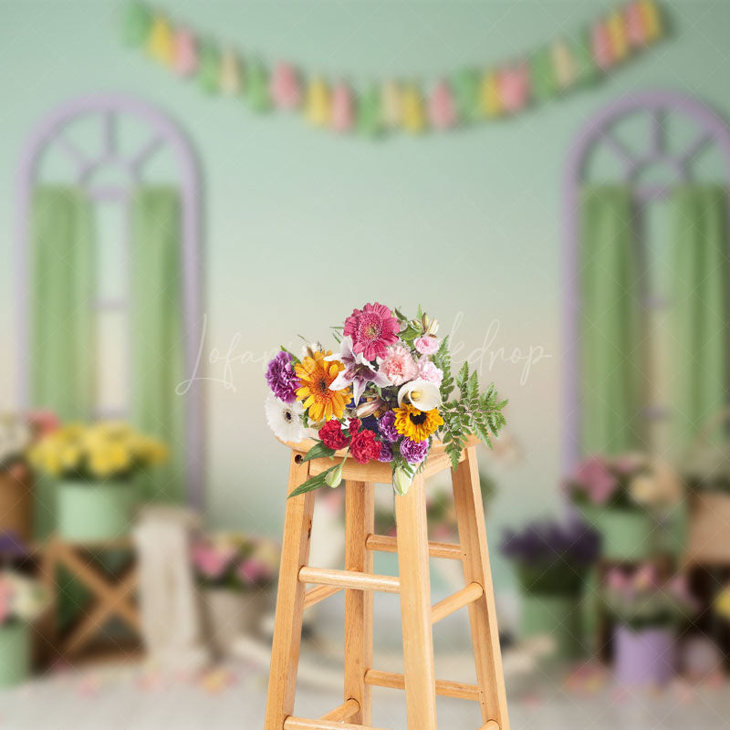 Lofaris Boho Sweet Floral Carrousel Fresh Wedding Backdrop