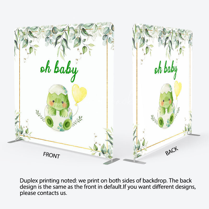 Lofaris Boho Sweet Turtle Baby Shower Square Tension Backdrop