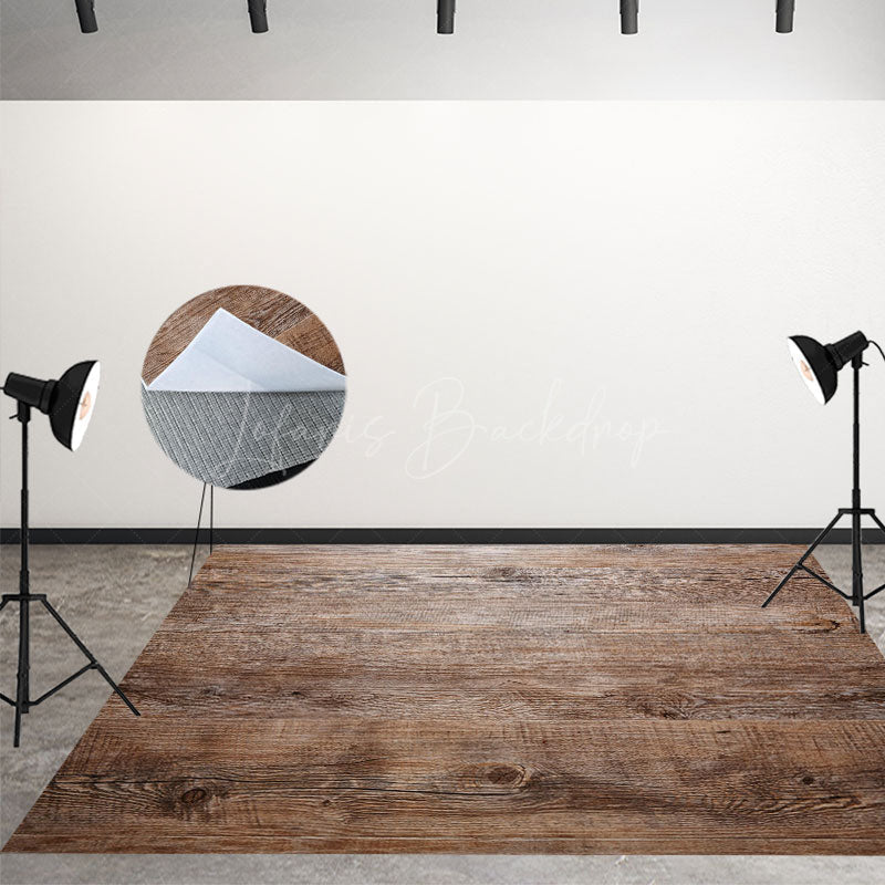 Lofaris Boho White Pink Arched Wood Floor Room Set Backdrop