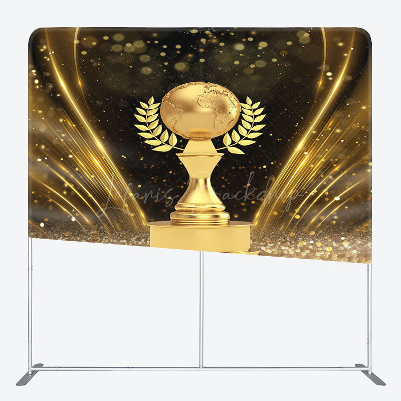 Lofaris Bokeh Black Golden Globe Award Pillow Case Backdrop