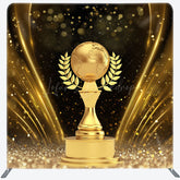 Lofaris Bokeh Black Golden Globe Award Pillow Case Backdrop