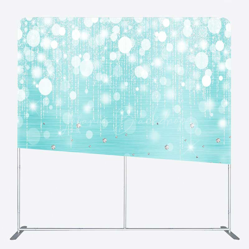 Lofaris Bokeh Blue Glitter Double Sided Pillow Case Cover