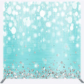 Lofaris Bokeh Blue Glitter Double Sided Pillow Case Cover