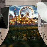 Lofaris Bokeh Carnival Light Amusement Park Sweep Backdrop