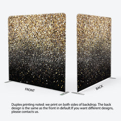 Lofaris Bokeh Glitter Gold Dance Square Tension Backdrop
