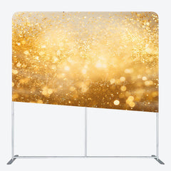 Lofaris Bokeh Gold Glitter Dance Party Pillow Case Backdrop