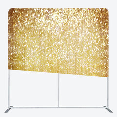 Lofaris Bokeh Gold Glitter Party Square Tension Backdrop